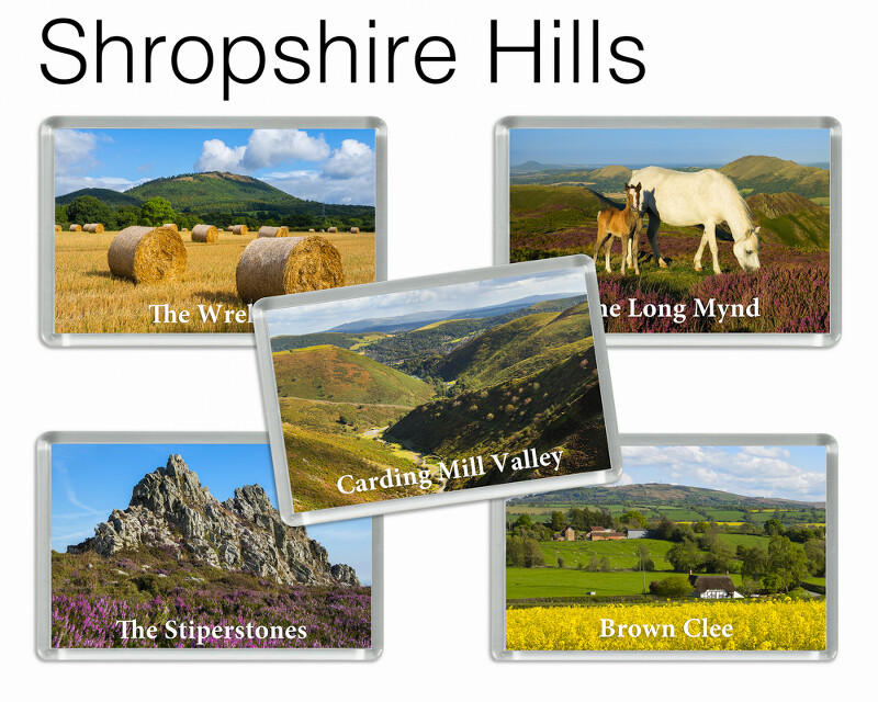 5 Shropshire Hills magnets